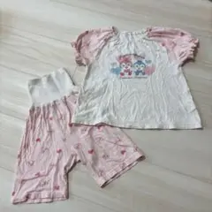 ベビーパジャマ ピンク アンパンマン上下　90cm