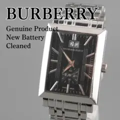 稼働 BURBERRY BU1320 スクエア 腕時計 電池新品 クォーツ
