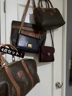 CELINE ビンテージセリーヌ マカダム柄 チェーンバッグ