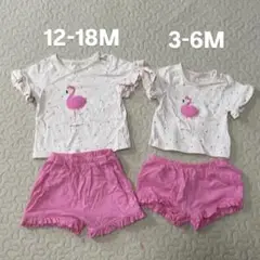 【着画あり】姉妹コーデ　next セットアップ　12-18M & 3-6M