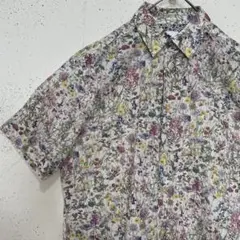 Paul Smith【日本製】ツートン花柄　半袖シャツ　サイズS