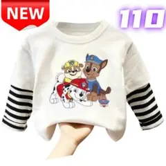 ⭐新品⭐パウパトロール Tシャツ 長袖 綿 重ね着風 春秋冬 トップス 110
