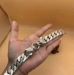 メンズシルバーブレスレット S925レトロな銀
