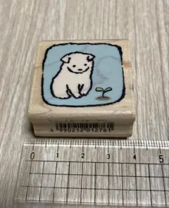 干支スタンプ犬と植物のイラスト