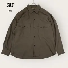 GU ミリタリー シャツジャケット 長袖 秋 カジュアル ベーシック メンズ M