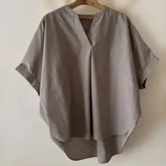 n'OrLABELスキッパードルマンシャツ　グレージュ　ブラウス