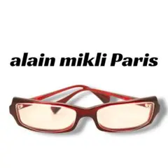 【175】可品！アランミクリ　メガネ　レッド系　A0210