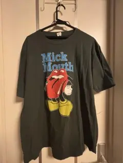 Mick Mouth 半袖Tシャツ ダークグレー