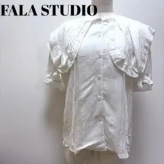 FALA STUDIO フリル付きホワイトシャツ 【50】