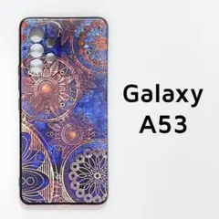 Galaxy A53 5G ブルー アンティーク風 カバー