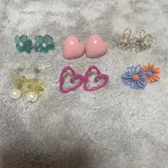 お花、ハート　ピアス6種セット