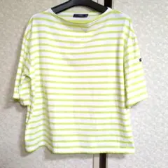 SAINT JAMES 五分袖ストライプTシャツ
