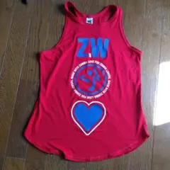 Zumba 赤 メッシュタンクトップ