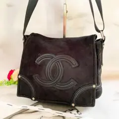 【美品】シャネル ココマーク ムートン ショルダーバッグ