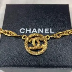 美品 CHANEL シャネル ロゴ ゴールド ネックレス ヴィンテージ