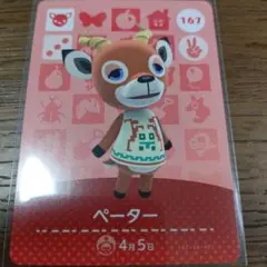 あつまれどうぶつの森　amiiboカード　ペーター