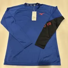 ミズノ バレーボール 長袖Tシャツ 青 ブルー M