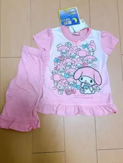 新品♡マイメロディ♡ サンリオ　半袖　パジャマ　光るパジャマ　キッズピンク110