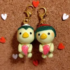 ♡おカッパちゃん と カッパくん♡ ハンドメイド キーホルダー おそろい
