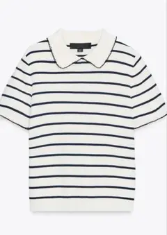 ZARA ザラ　パイピングニットトップス