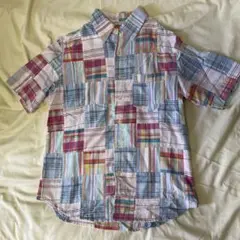 パッチワーク柄シャツ