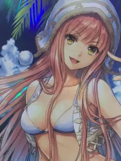 【即購入可】 1枚限り ACGカード セクシー 巨乳 美女 水着 レインボー