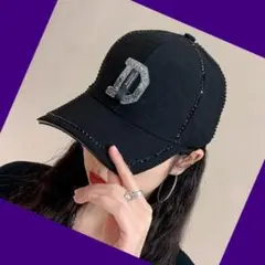 ku75☆春コーデ お洒落☆男女兼用 キラキラ ロゴキャップ ☆帽子 19
