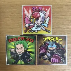 ワンピースマンRED ビックリマン 3枚セット ウタ ゾロ フランキー