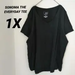 送料込❤SONOMA THE EVERYDAY TEE 【1X】ブラック シャツ