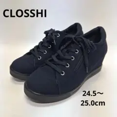 CLOSSHI インヒールスニーカー　コンフォートシューズ　3L 24.5 25