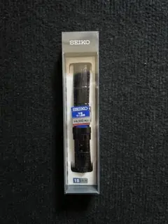 18mm セイコー 時計バンド RS01C カーフ ワニタケフ型押 黒