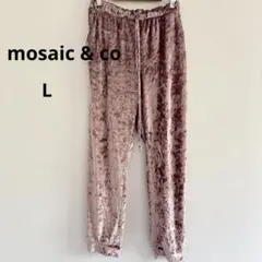 mosaic & co. ベロアパンツ L ピンク