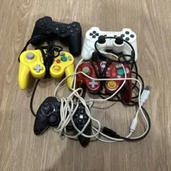 プレステ3コントローラー ×3 GCコントローラー(Switch)×2 ジャンク