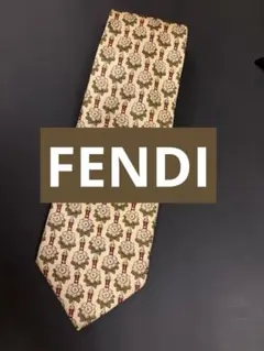 FENDI 花柄 シルク ネクタイ