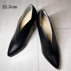 【未使用級】PICHE ABAHOUSE Vカット レザー ショートブーツ 黒
