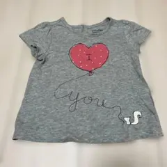 baby Gapグレーのハート風船Tシャツ 80