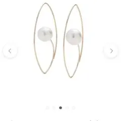 美品 ヒロタカ 南洋パール フローティングピアス HIROTAKA