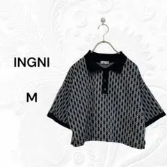 【美品】INGNI イング　ショート丈カジュアル　半袖Tシャツ　ポロシャツ M