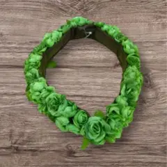 緑色 花冠 ヘアアクセサリー