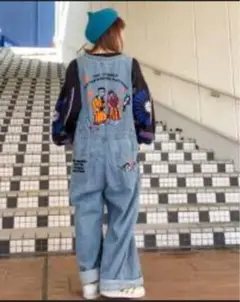 チャイハネ　デニムオーバーオール