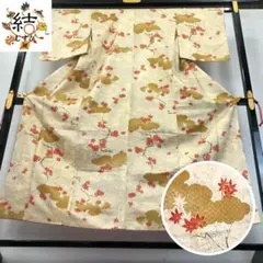 MK-1469 小紋 紅葉 霞 金彩 鳥の子色
