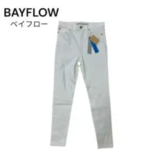 新品 BAYFLOW ベイフロー ホワイト ストレッチスキニー デニム パンツ