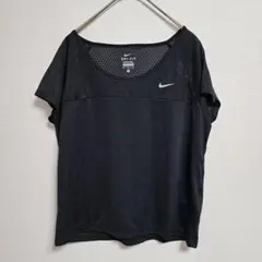 ナイキ　Nike DRI-FIT メッシュTシャツ M 黒