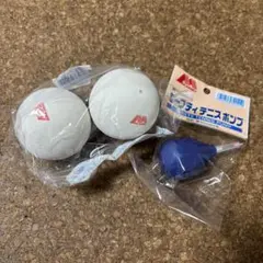 新品工場直送ルーセントアカエムソフトテニスボール公認球試合球2球空気入れセット