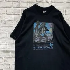 USA製90sヴィンテージTシャツ！シングルステッチ　ブラック半袖古着XL74