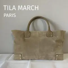 TILA MARCH ティラマーチ スエード トートバッグ ベージュ