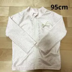 conoco ピンク花柄ラッシュガード（リボン付き）95cm