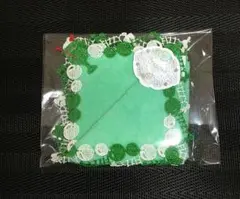 近沢レース クリームソーダ グリーン タオルハンカチ
