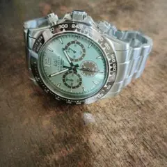 ELGIN EG emblem アイスブルーchronograph 電池交換済