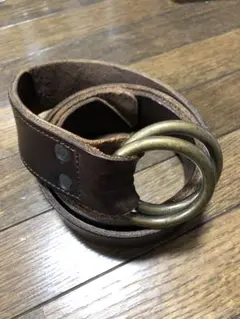 RRL ダブルリングベルト ヴィンテージ加工 42 Double RL(RRL) LEATHER RING BELT ダブルアールエル リング